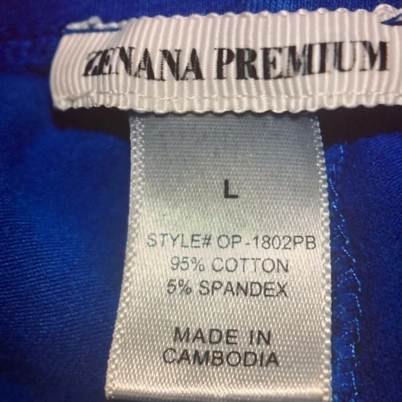 Ladies high waisted large blue long spandex Zenana premium running shorts comfy - Picture 9 of 12